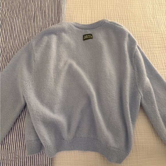 Daily Drills Button Up Sweater Light Blue Size M/L - Picture 5 of 6